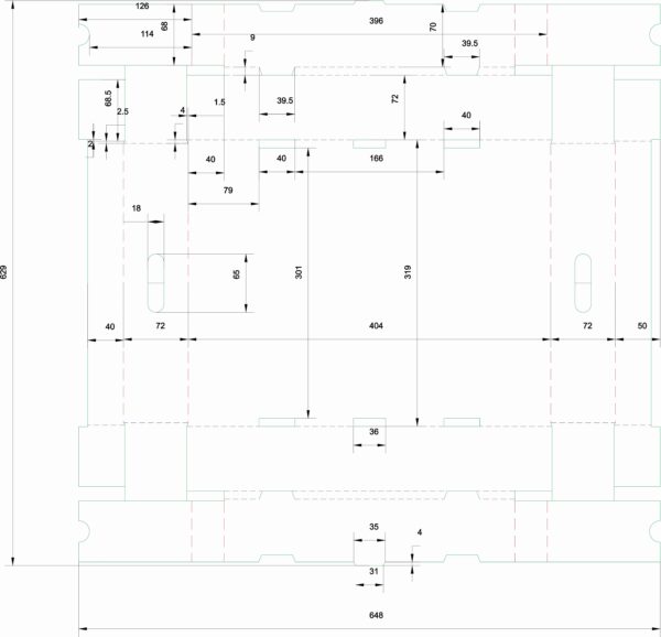 Лоток кондитерский двубортный Зефир (404 х 314 х 72) Лотки кондитерские Фотография